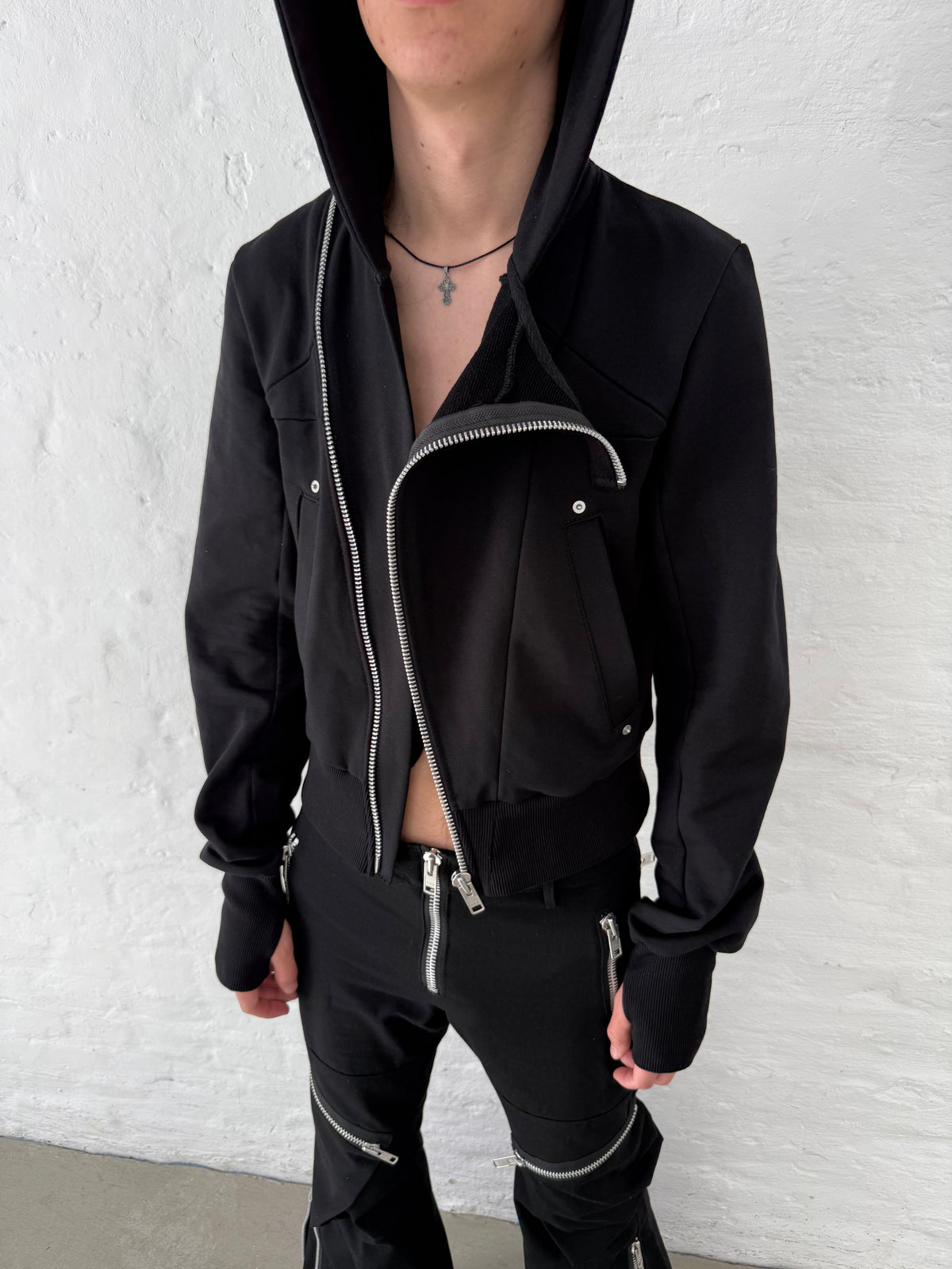 Asymmetrical Penta Zip Hoodie